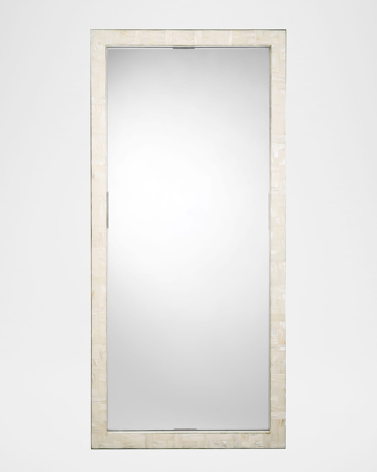Jamie Young Monroe Mother-of-pearl Rectangle Floor Mirror In Natural