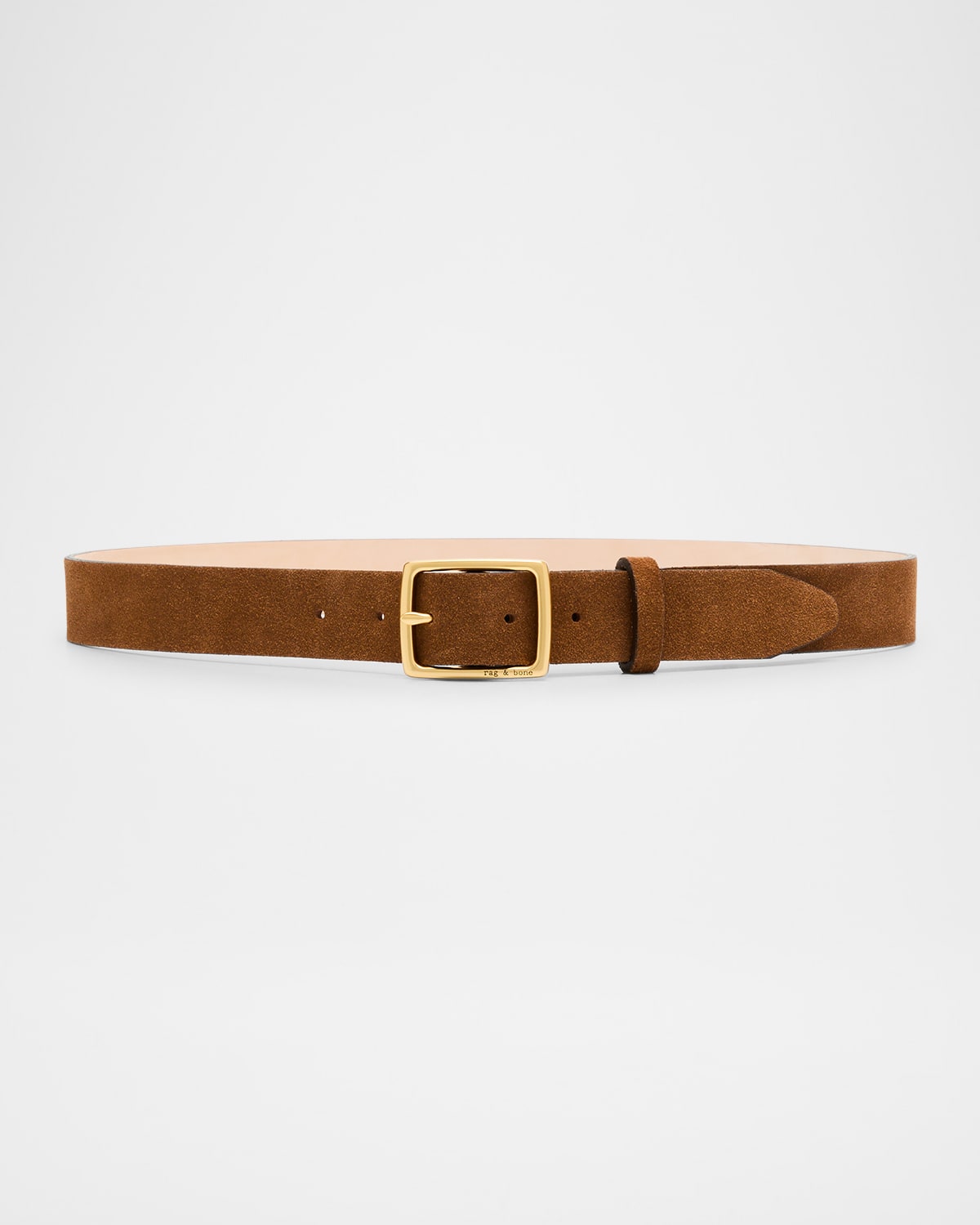 Rag & Bone Rebound Suede Belt In Brwnwoodsd