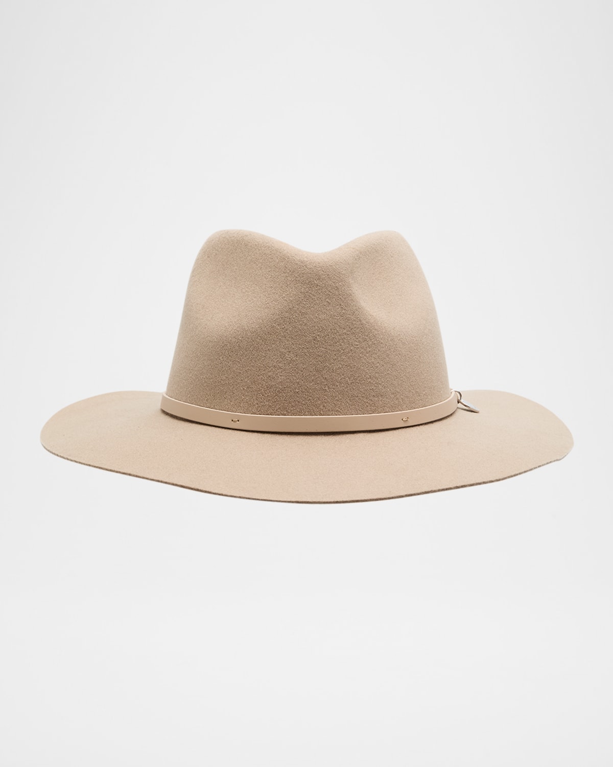 Rag & Bone City Felt Wide Brim Fedora In Lightsand
