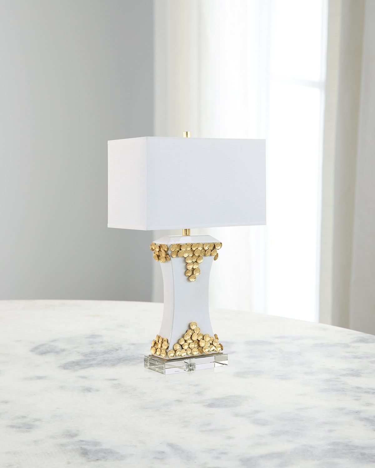 John-richard Collection Nadia 30" Ceramic Table Lamp In White