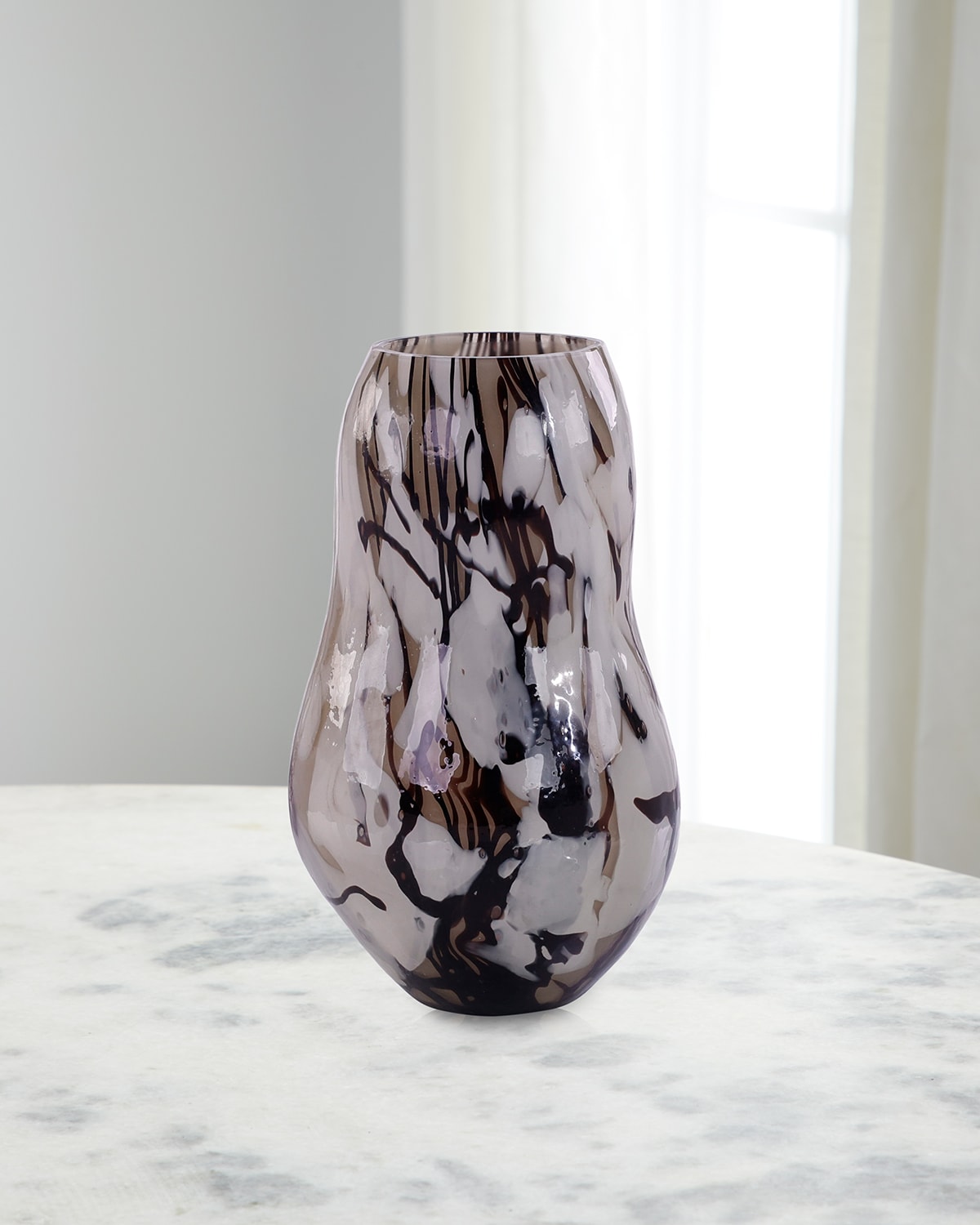 John-richard Collection Mistura Large Vase, 14.5" In Silver