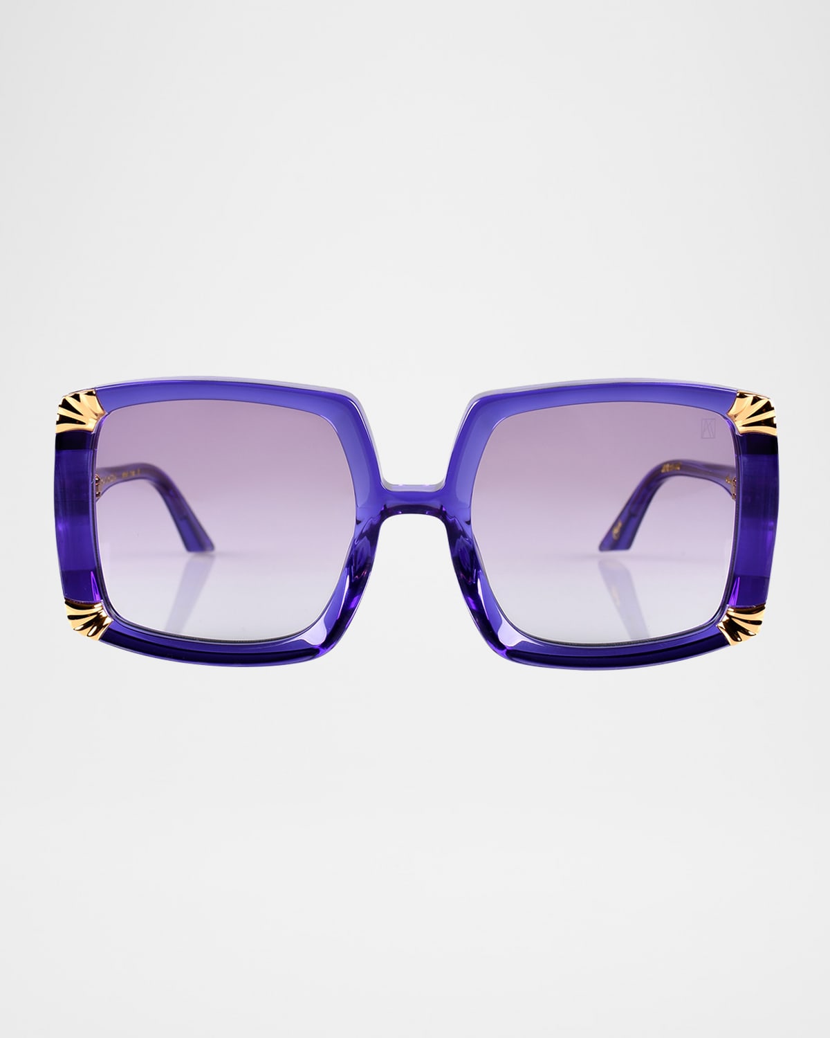 Strawberry Moon Square Acetate & Gold-Plated Steel Sunglasses