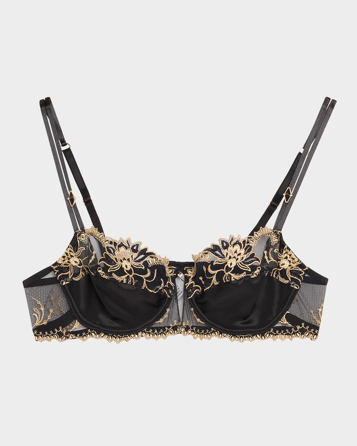 Embroidered Lace Demi Bra