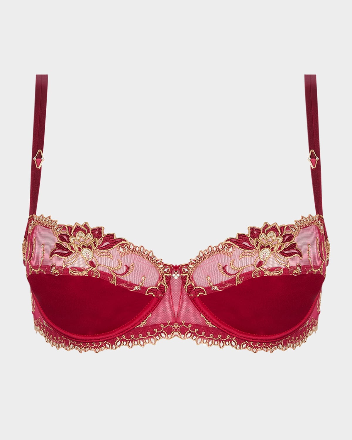 Embroidered Lace Demi Bra