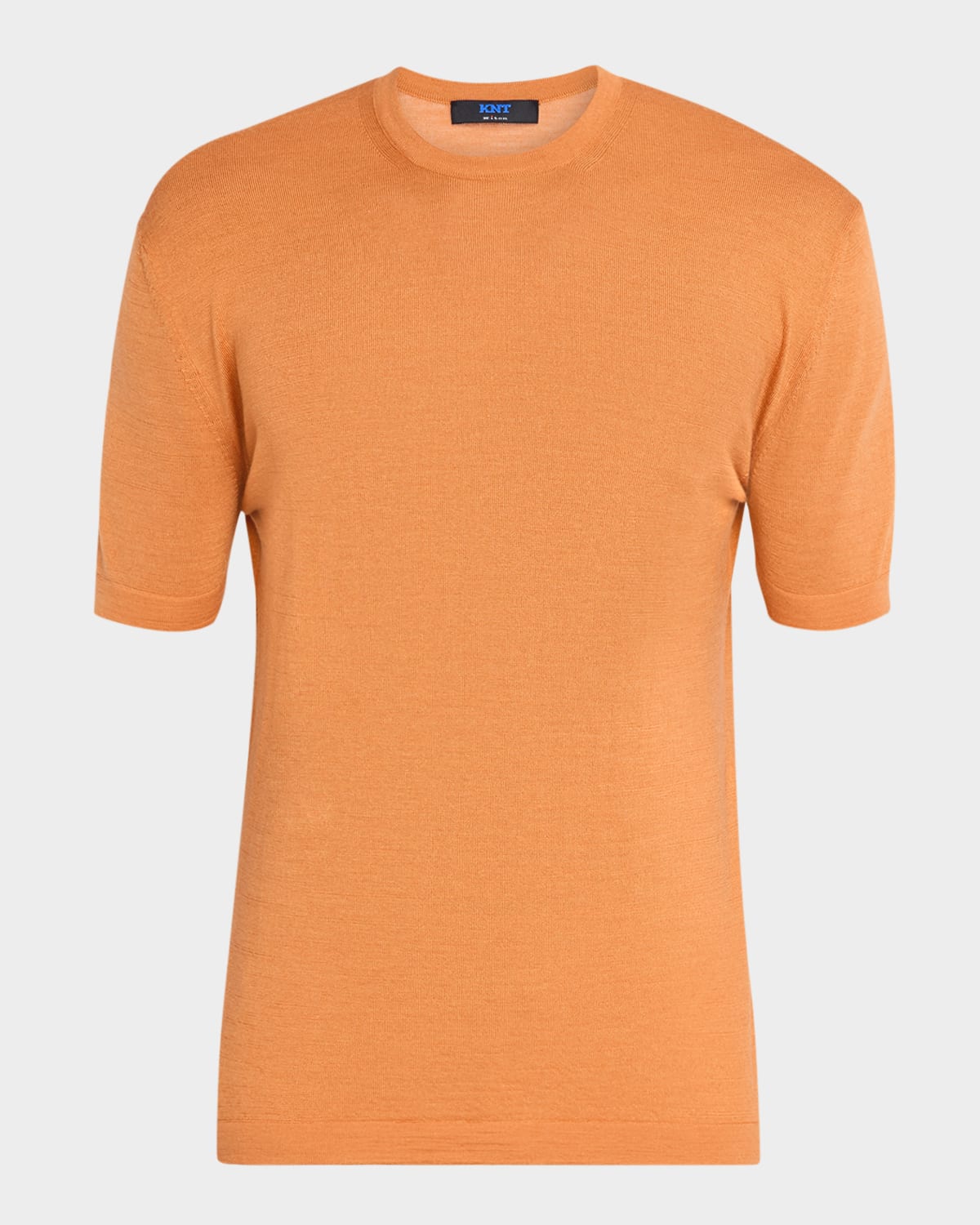 Men's Slim Wool and Silk Knit Crewneck T-Shirt