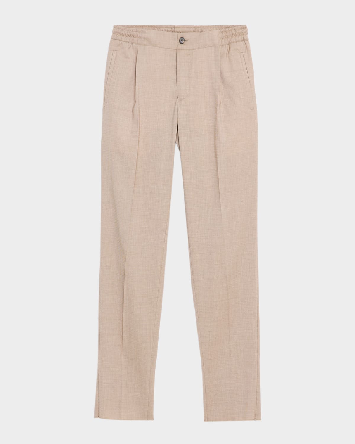 Men's Sharkskin Stretch Pleated Trousers
