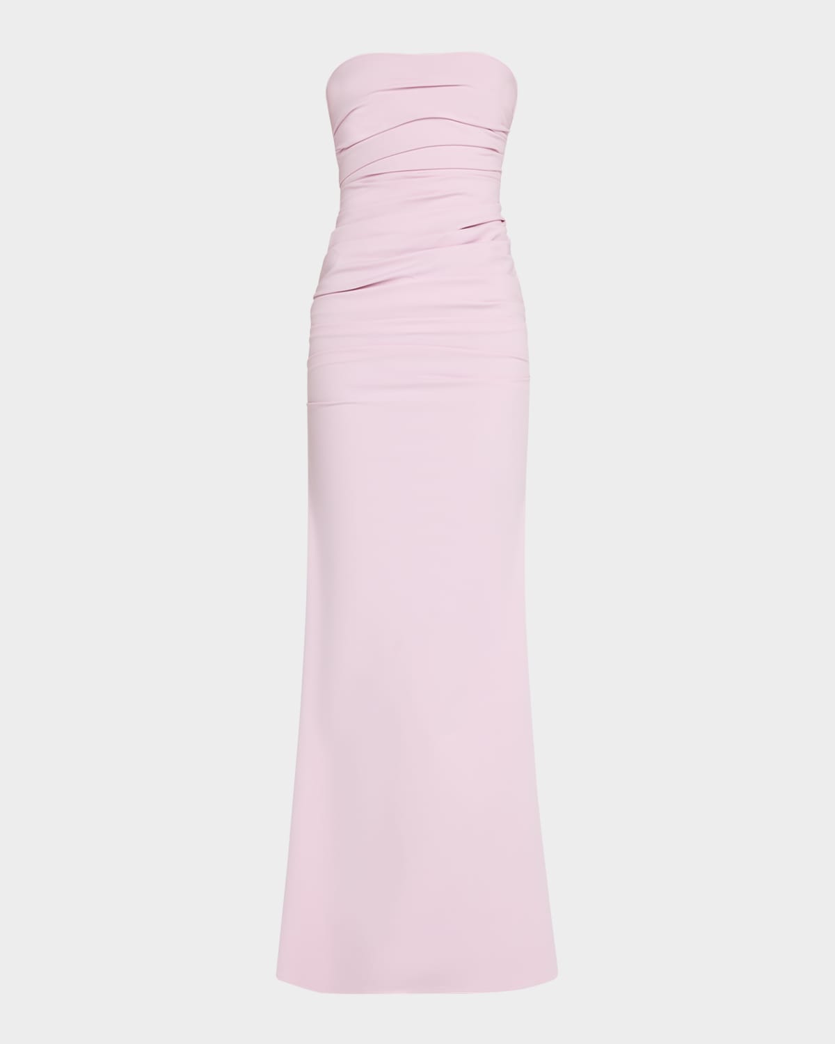 Maticevski Intoxicate Strapless Ruched Maxi Gown In Lilac