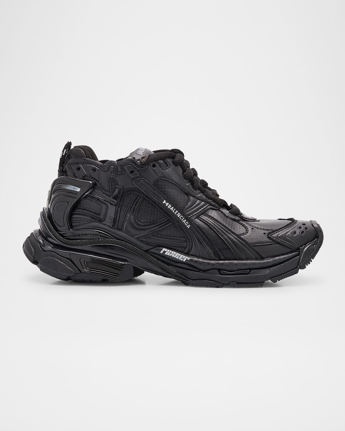 Balenciaga X Under Armour Runner Ripstop Sneakers In 1000 Black