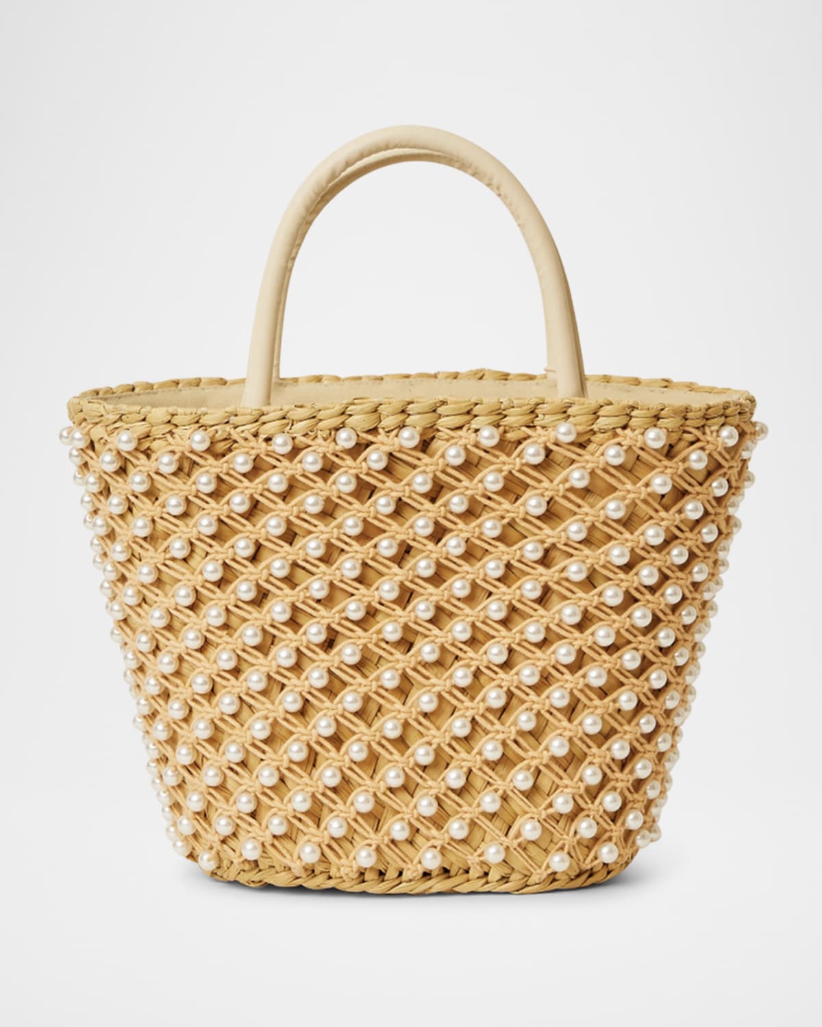 Padma Pearly Raffia Tote Bag