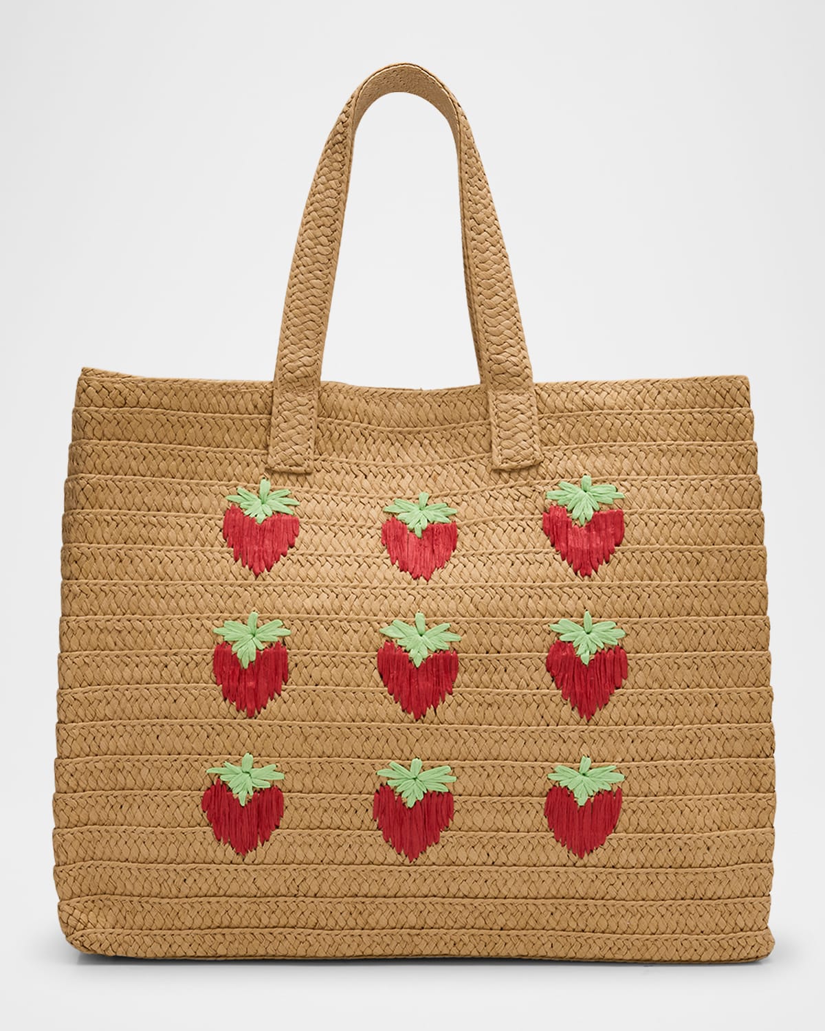 Strawberry Straw Tote Bag