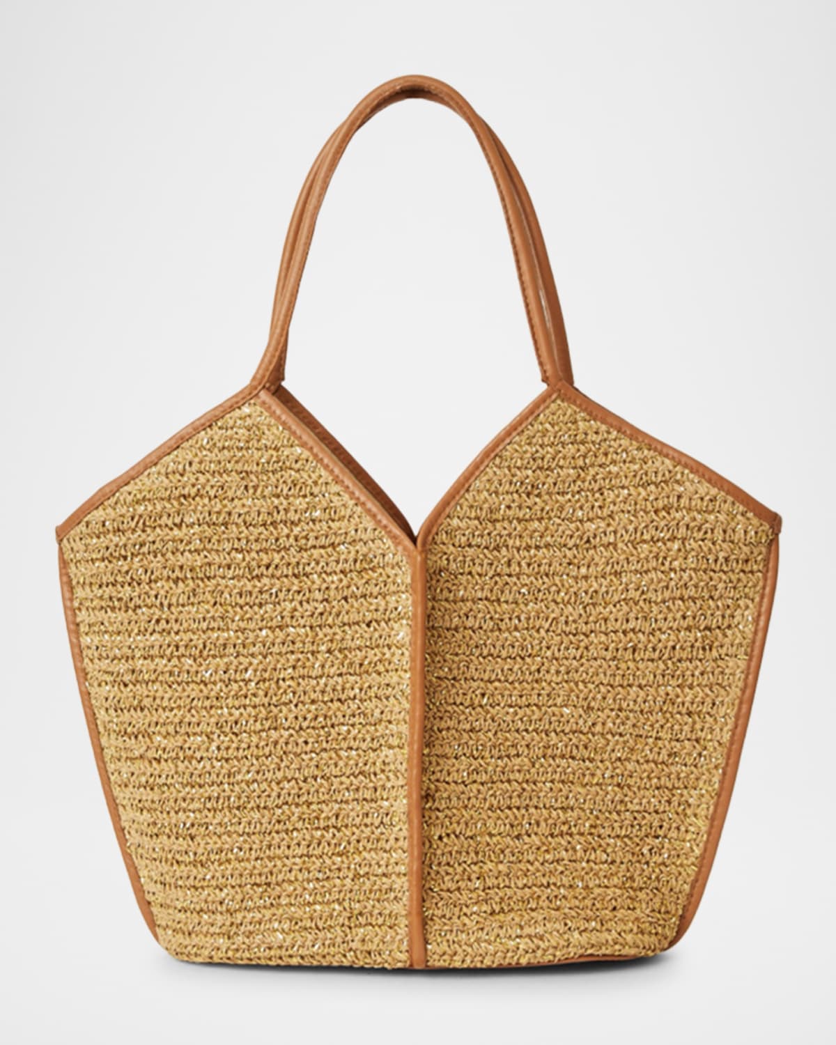 Jenson Metallic Raffia Tote Bag