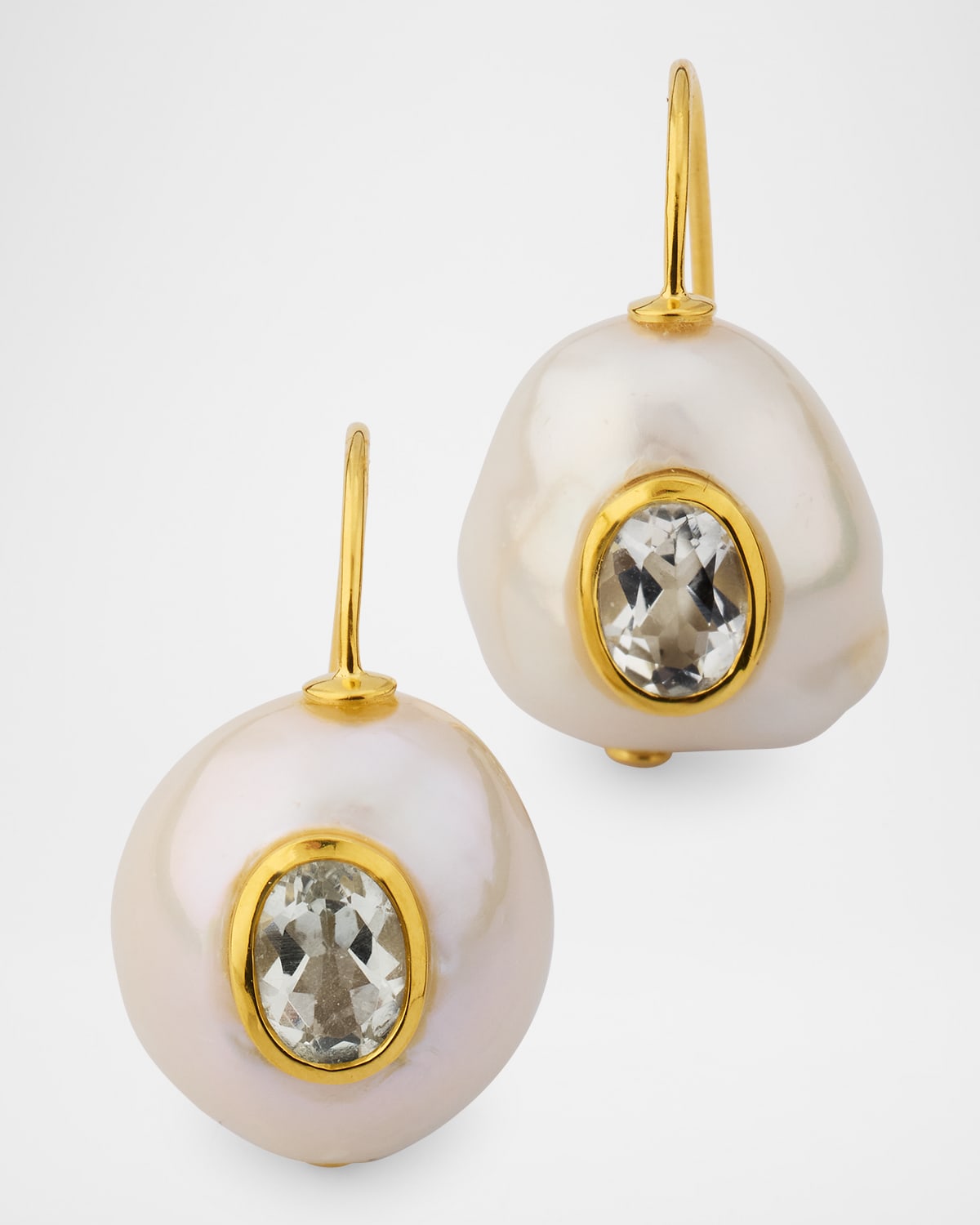 Pearl Pablo Earrings in Green Amethyst