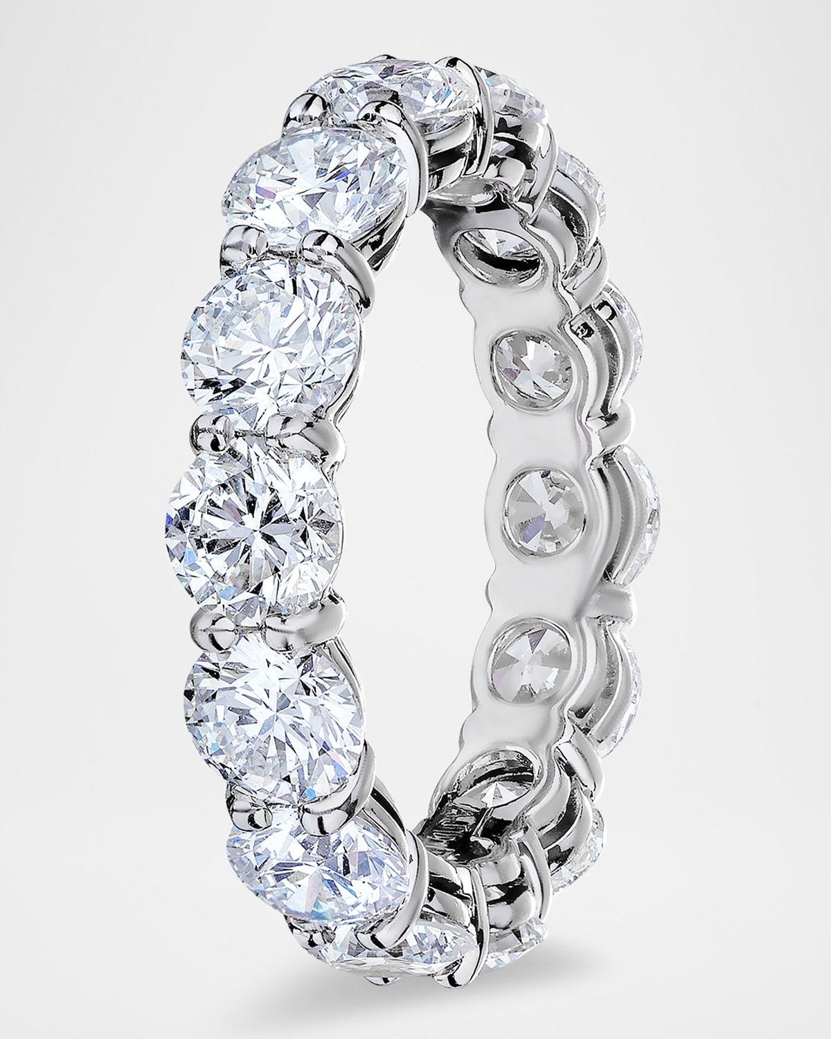 Neiman Marcus Diamonds Platinum Diamond Eternity Band, 6.02tcw, Size