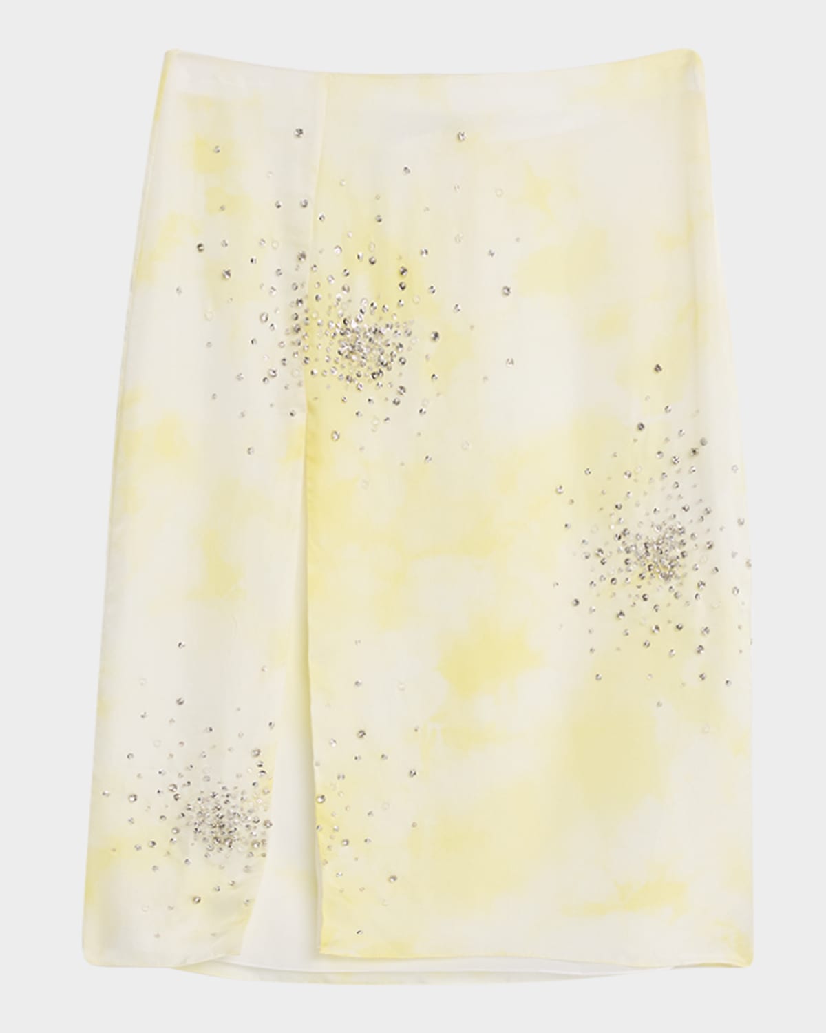 DES PHEMMES EMBELLISHED TIE-DYE SKIRT 