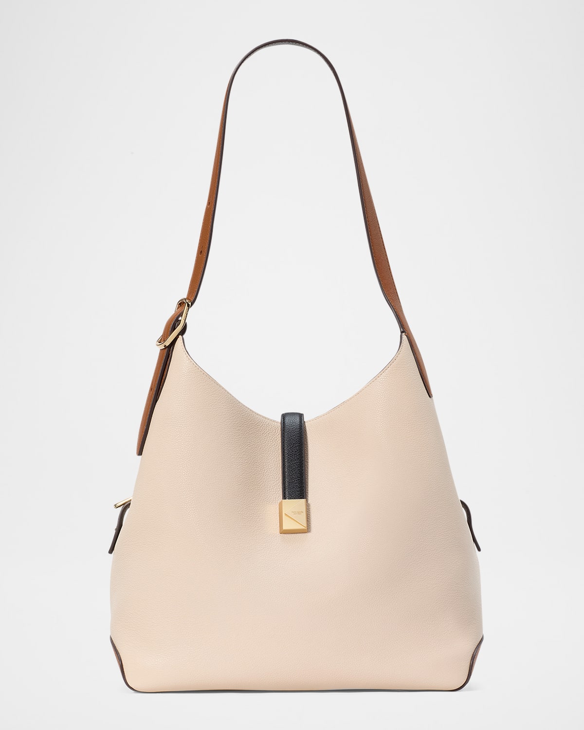 tribeca colorblock pebbled leather shoulder bag