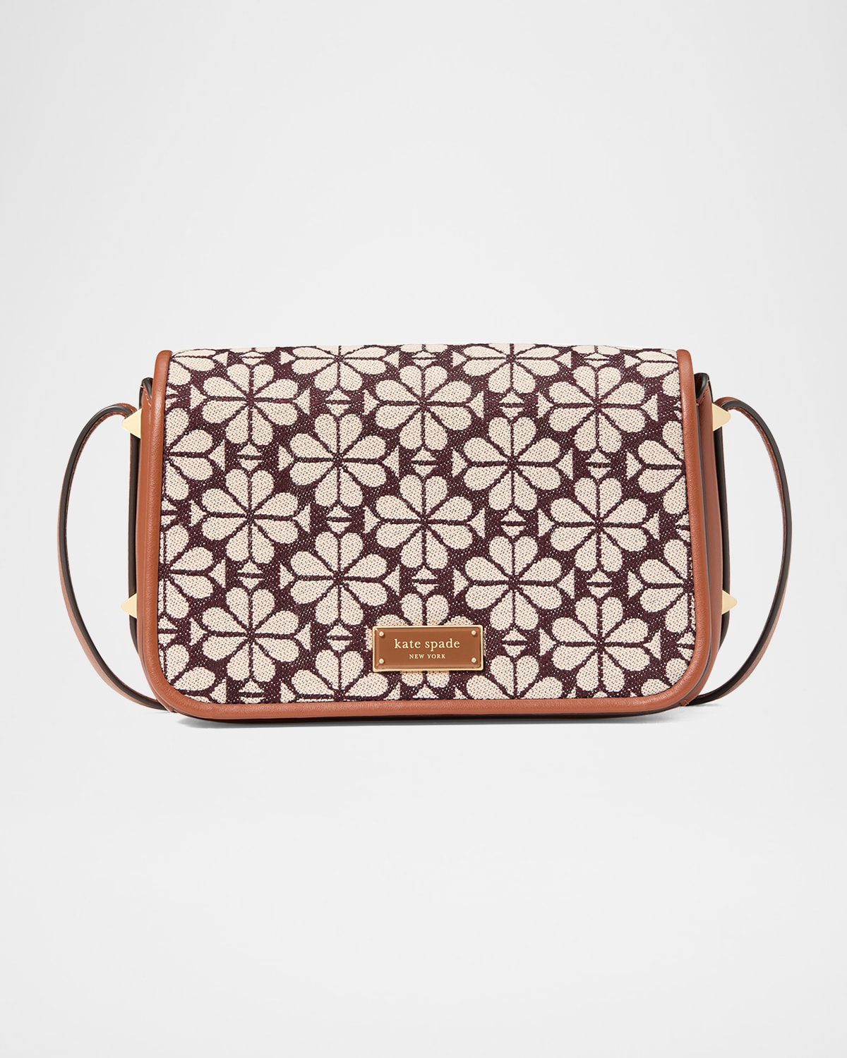 spade flower jacquard crossbody bag