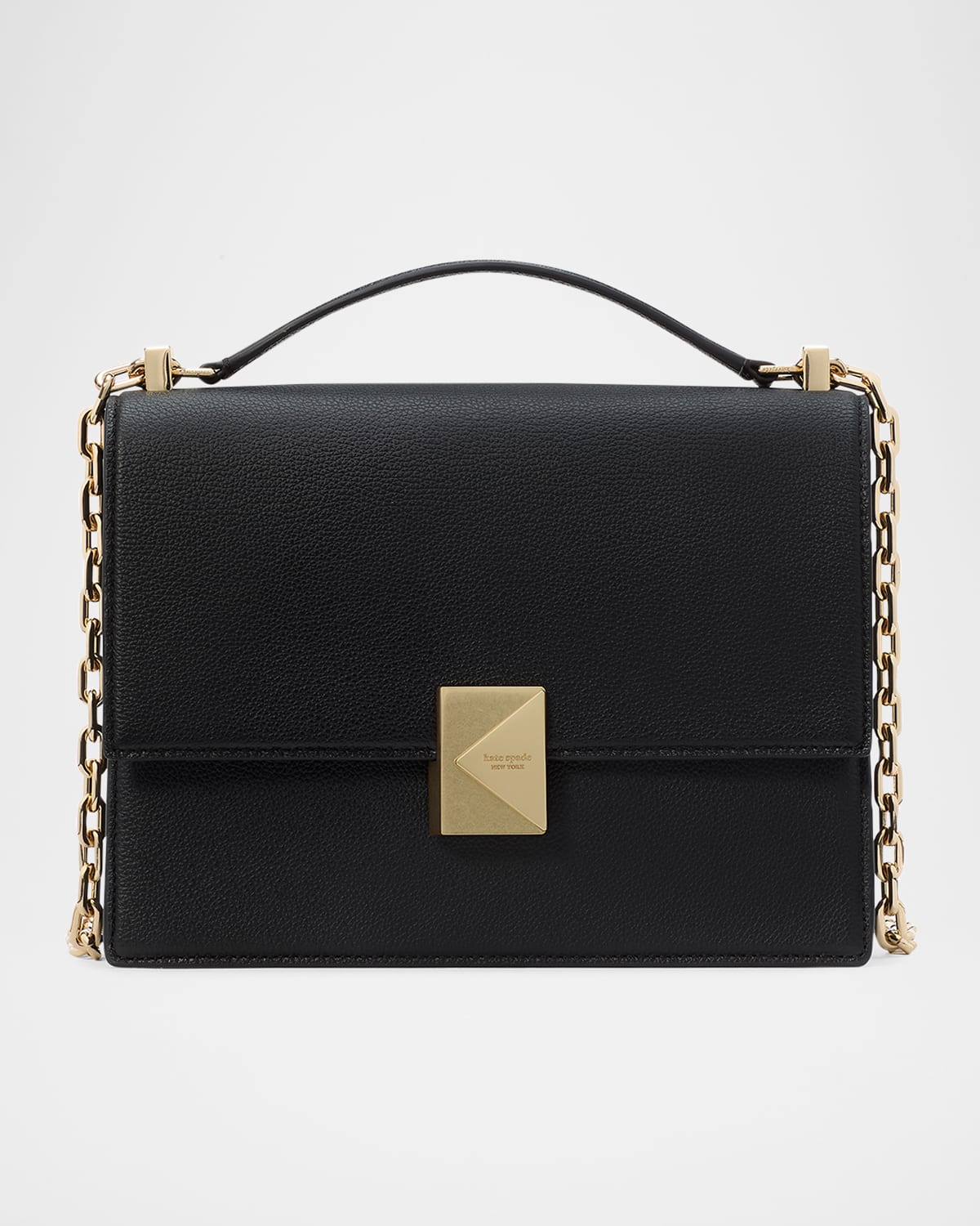 KATE SPADE DECO PEBBLED LEATHER SHOULDER BAG 