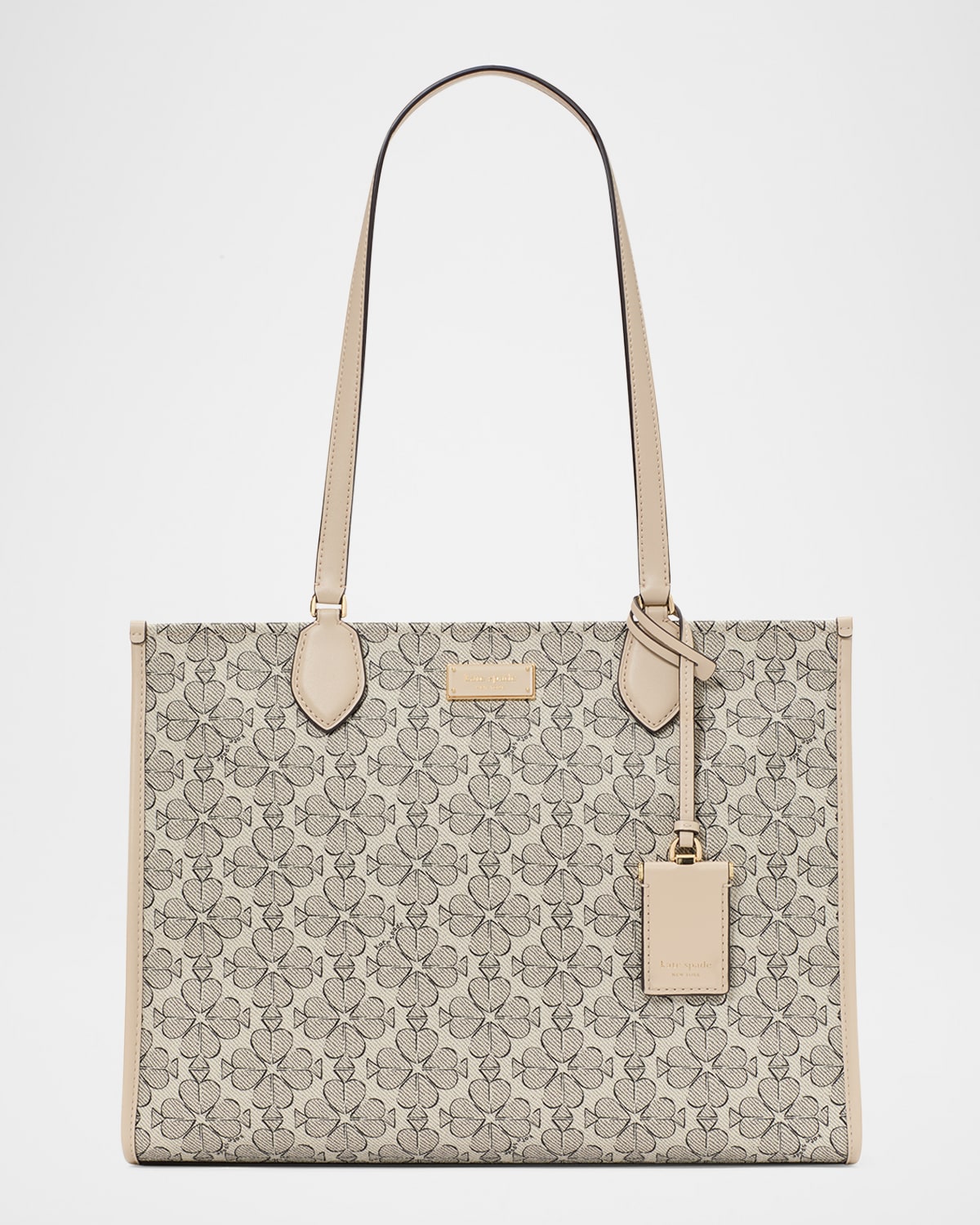 Kate Spade New York Large Spade Floral Coated Canvas Tote In Neutral Multi
