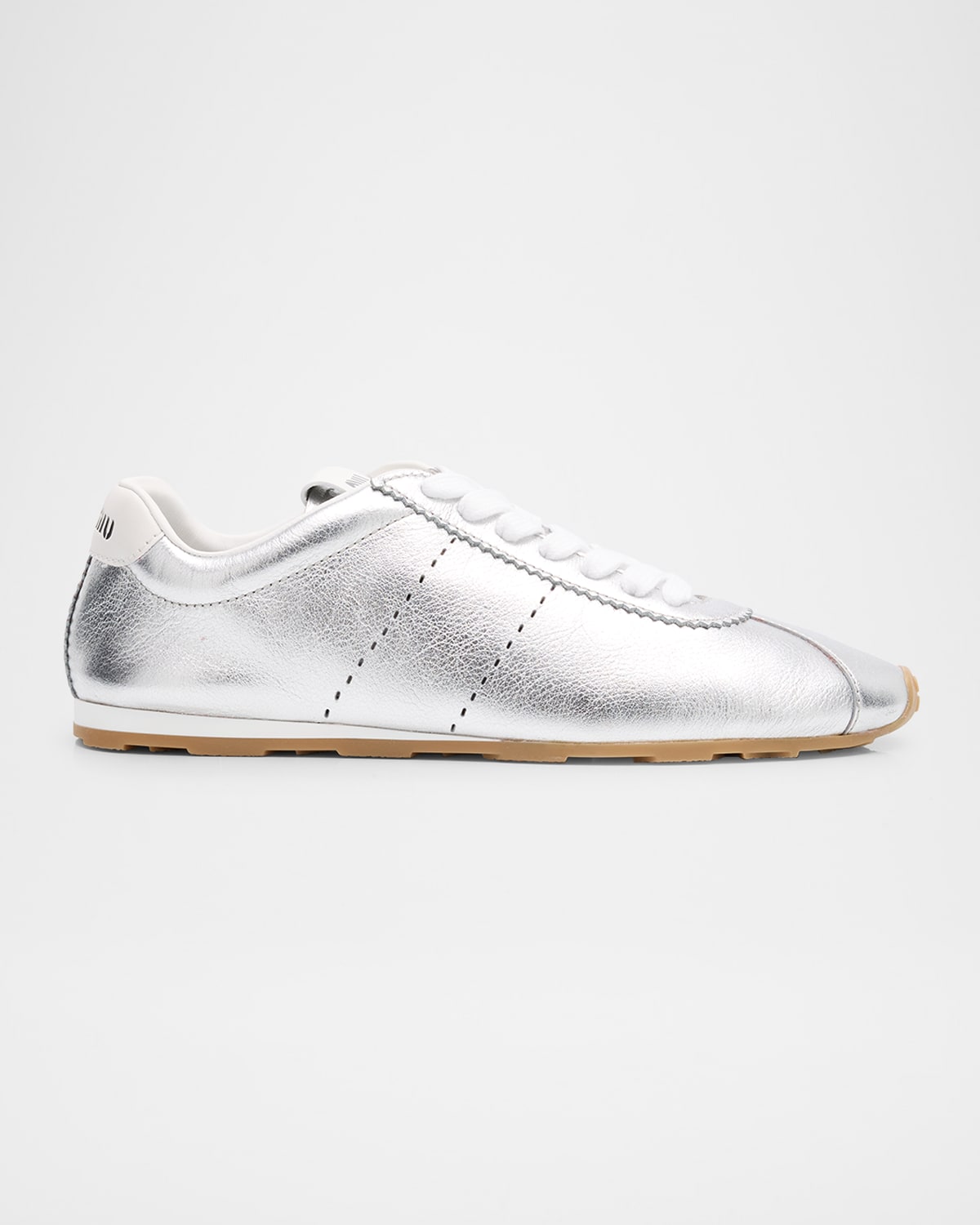 Metallic Leather Retro Runner Sneakers