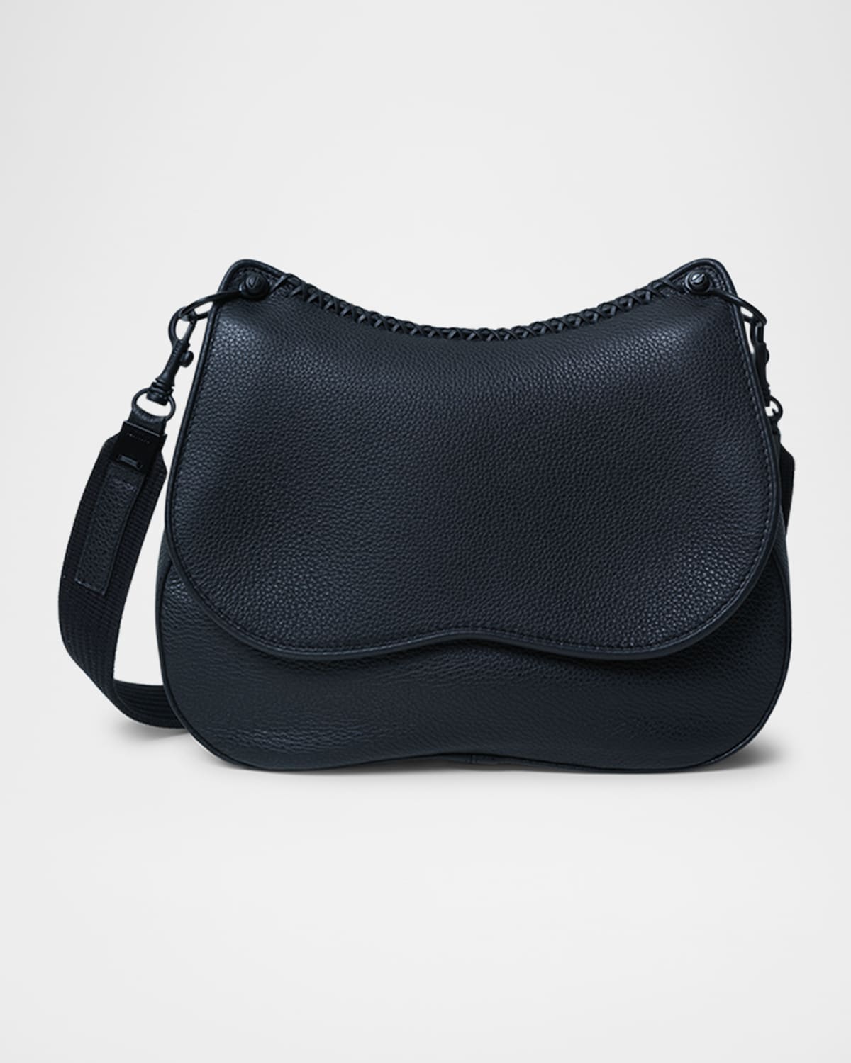 Medium Leather Saddle Crossbody Bag