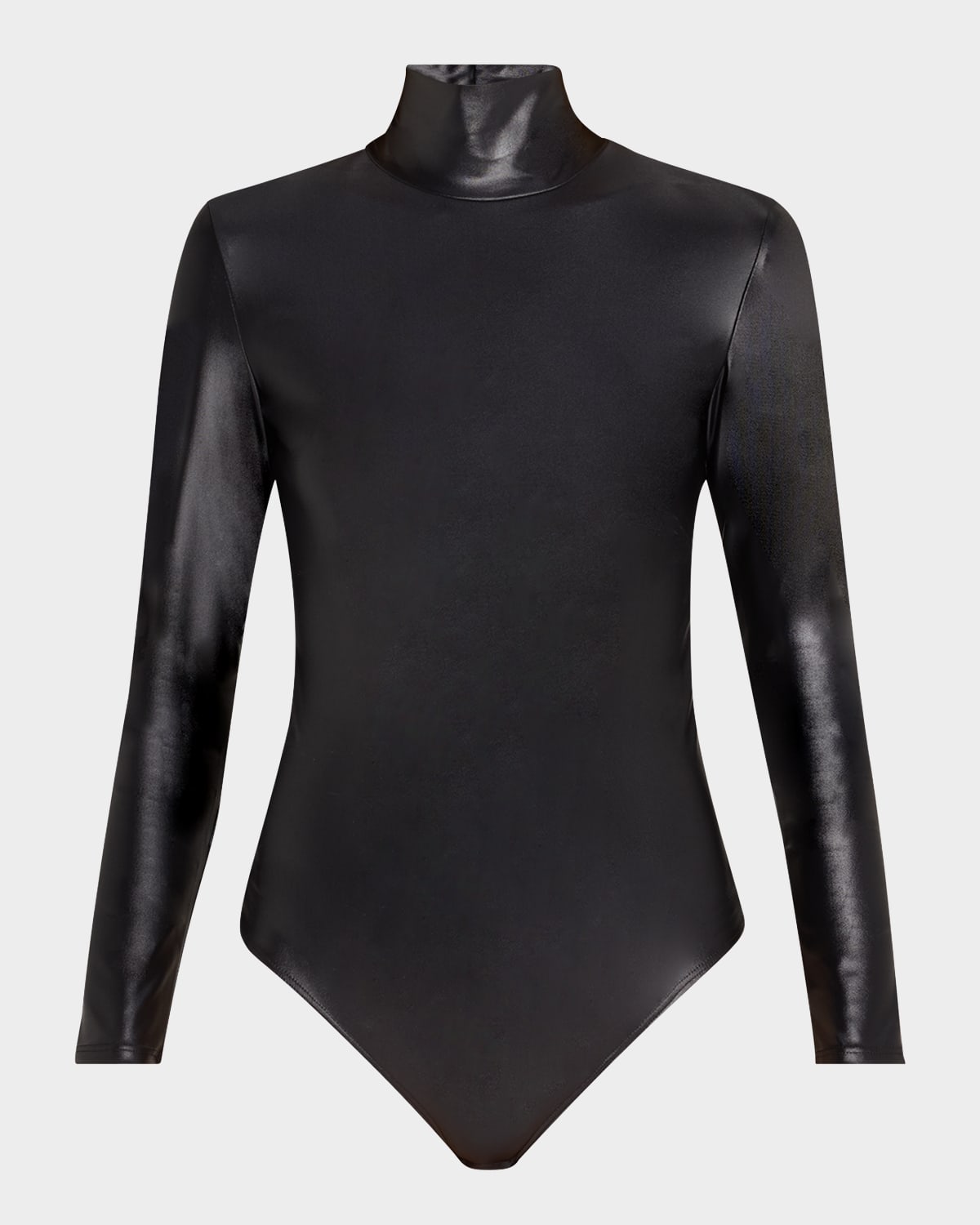 Commando Women's Matte Metallic Turtleneck Bodysuit In Oxide