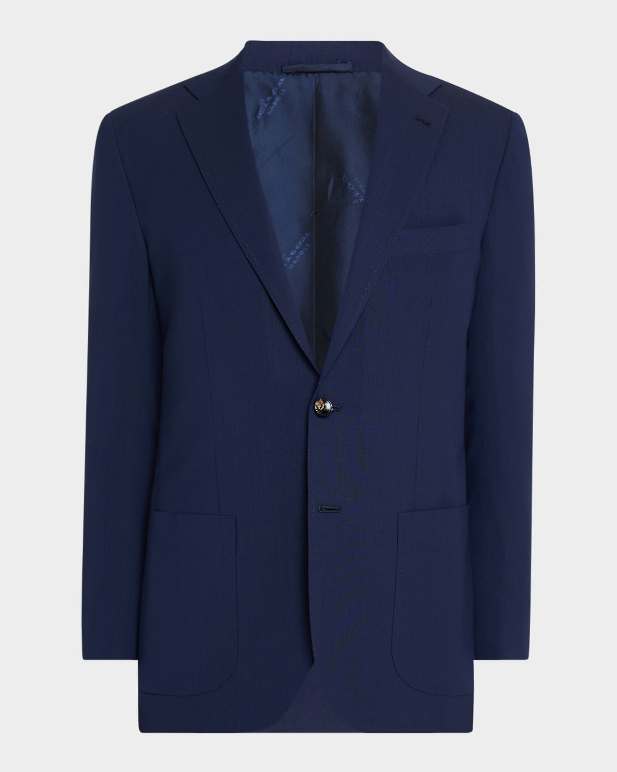 KITON MEN'S SOLID WOOL BLAZER 