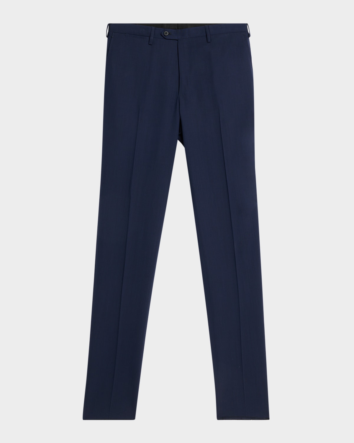 KITON MEN'S SOLID WOOL TWILL TROUSERS 