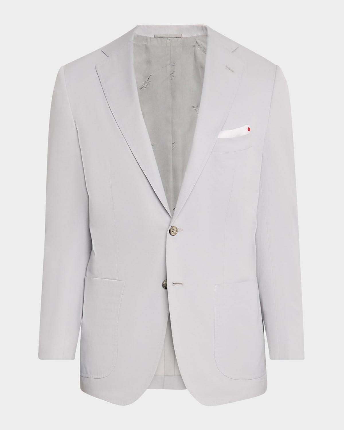 Shop Kiton Men's Solid Cashmere Blazer In Lt Gry