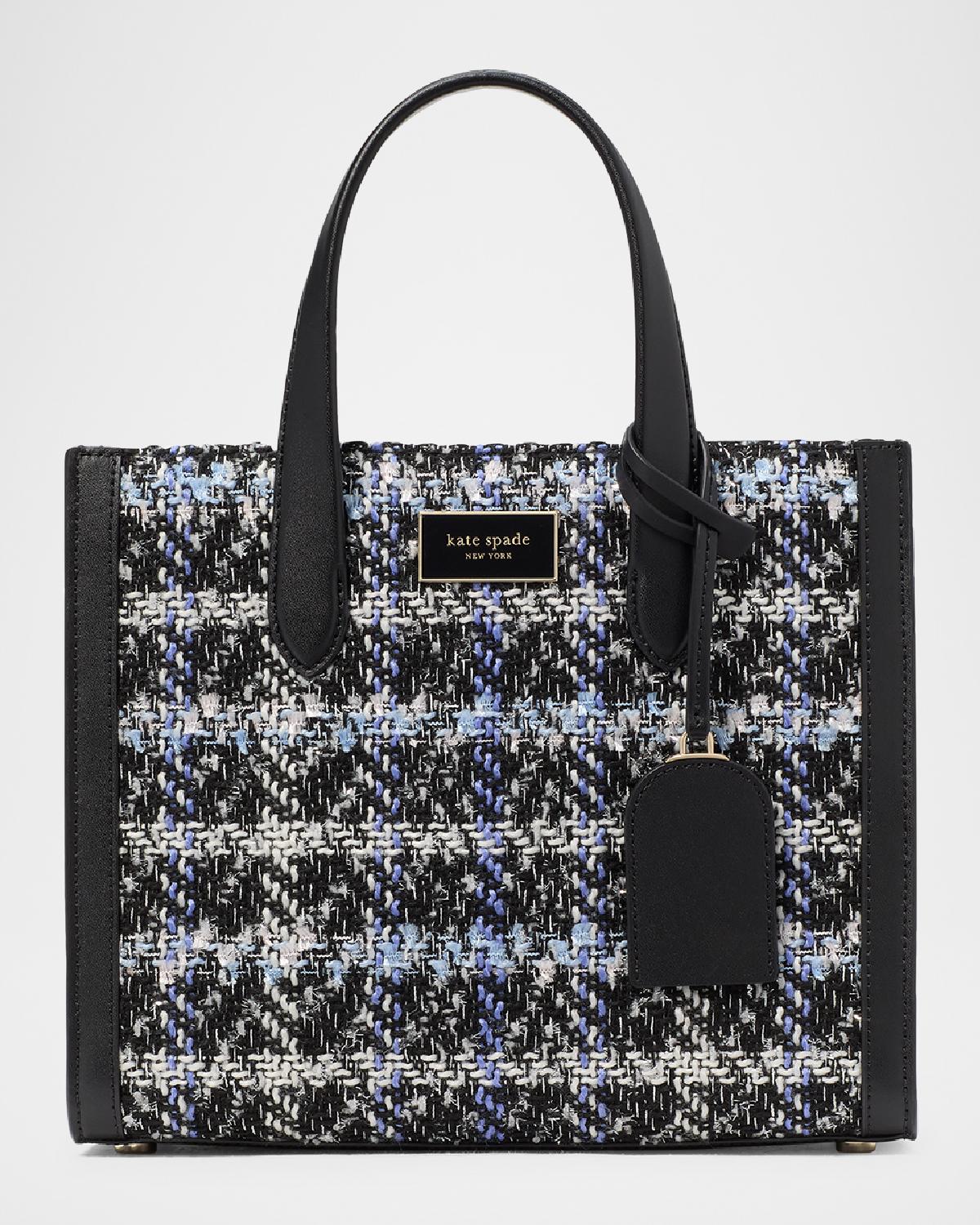 kate spade new york manhattan plaid tweed tote bag