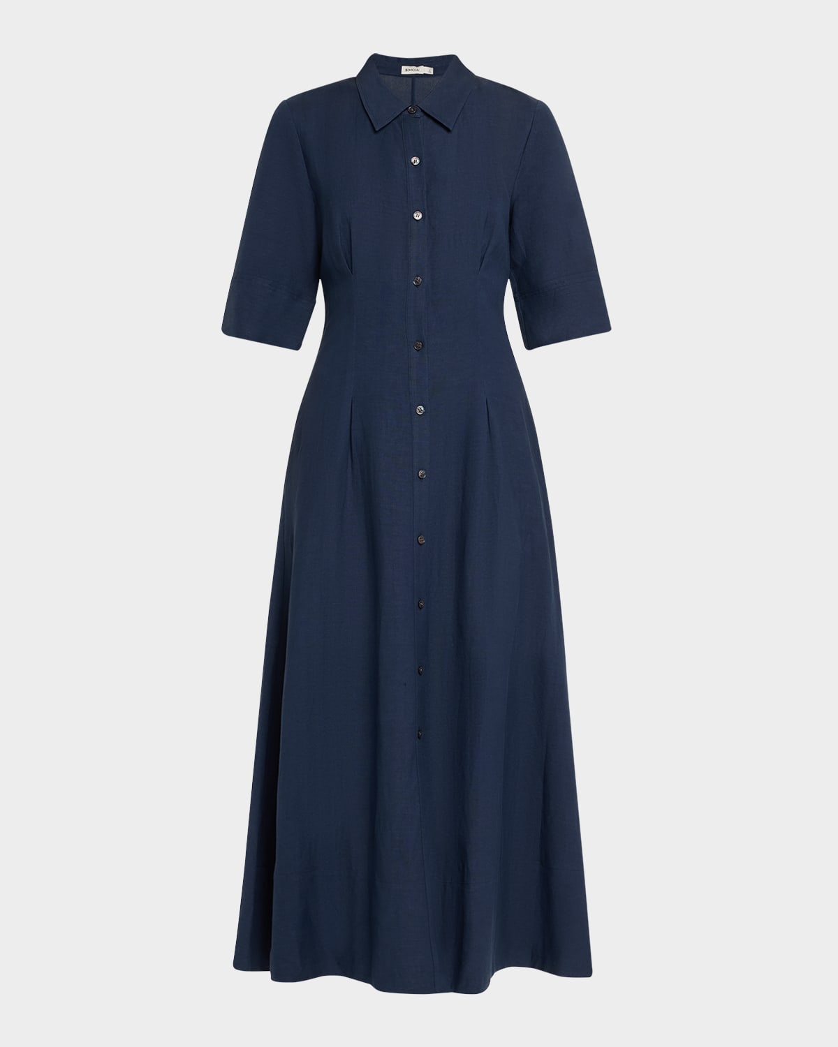 Simkhai Claudine Midi Shirtdress In Midnight