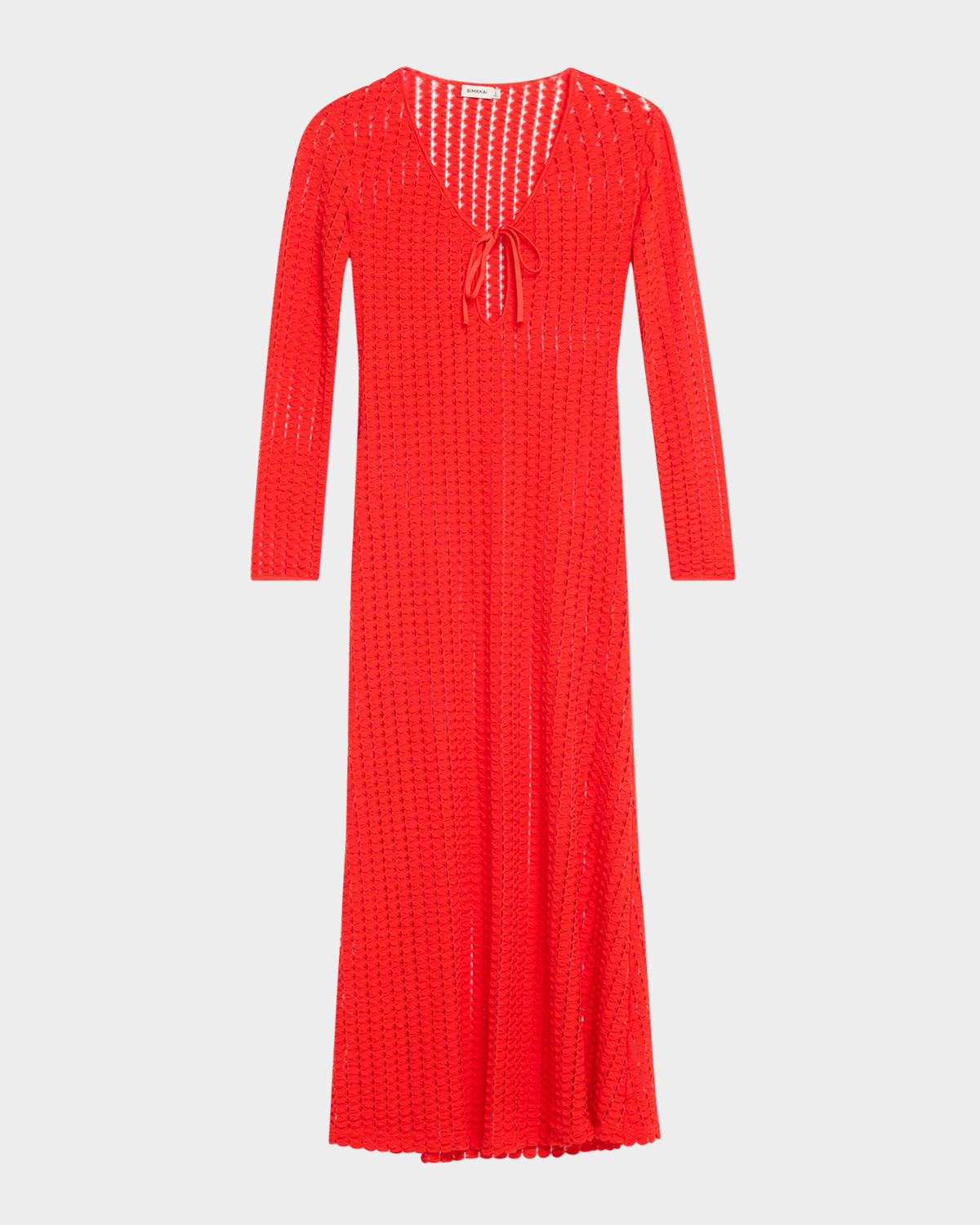 Elton Open-Knit Keyhole Maxi Dress