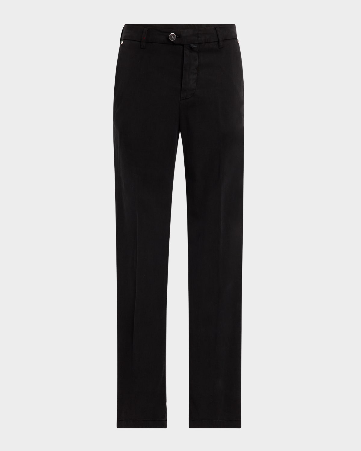 KITON MEN'S ELASTIC-WAISTBAND STRAIGHT FIT PANTS 