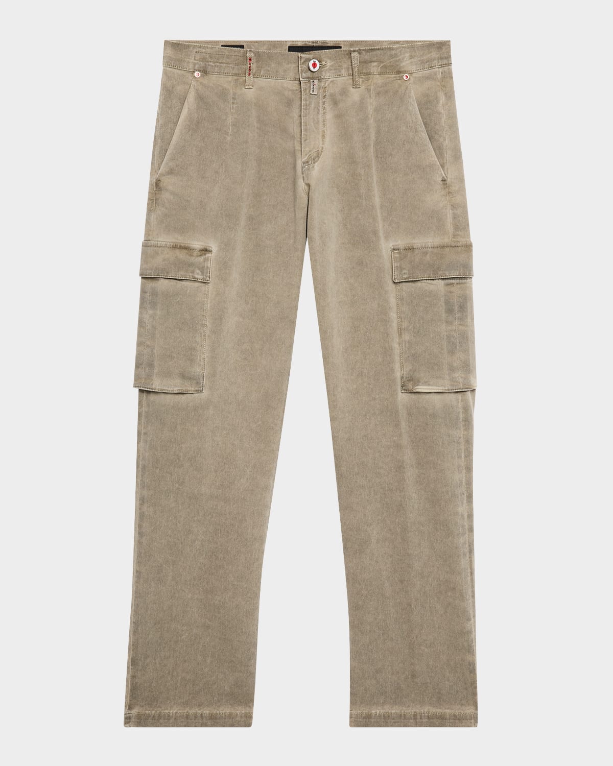 Men's Washed Flat-Front Cargo Pants