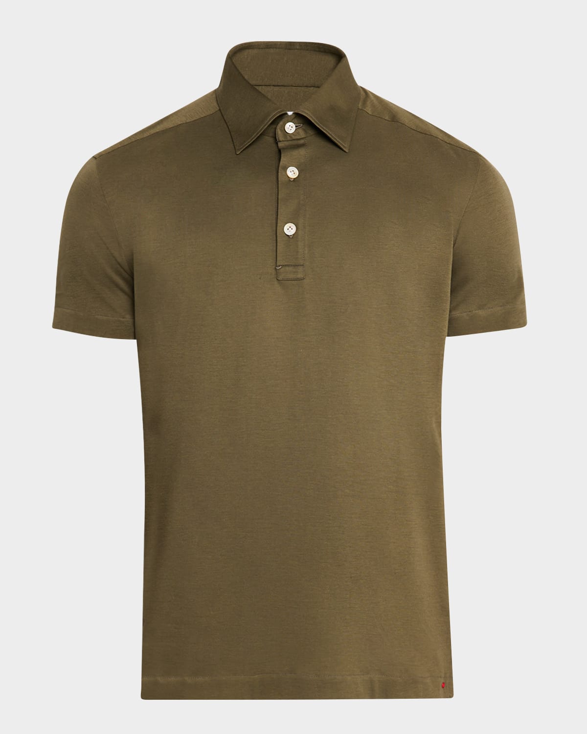 KITON MEN'S COTTON POLO SHIRT 