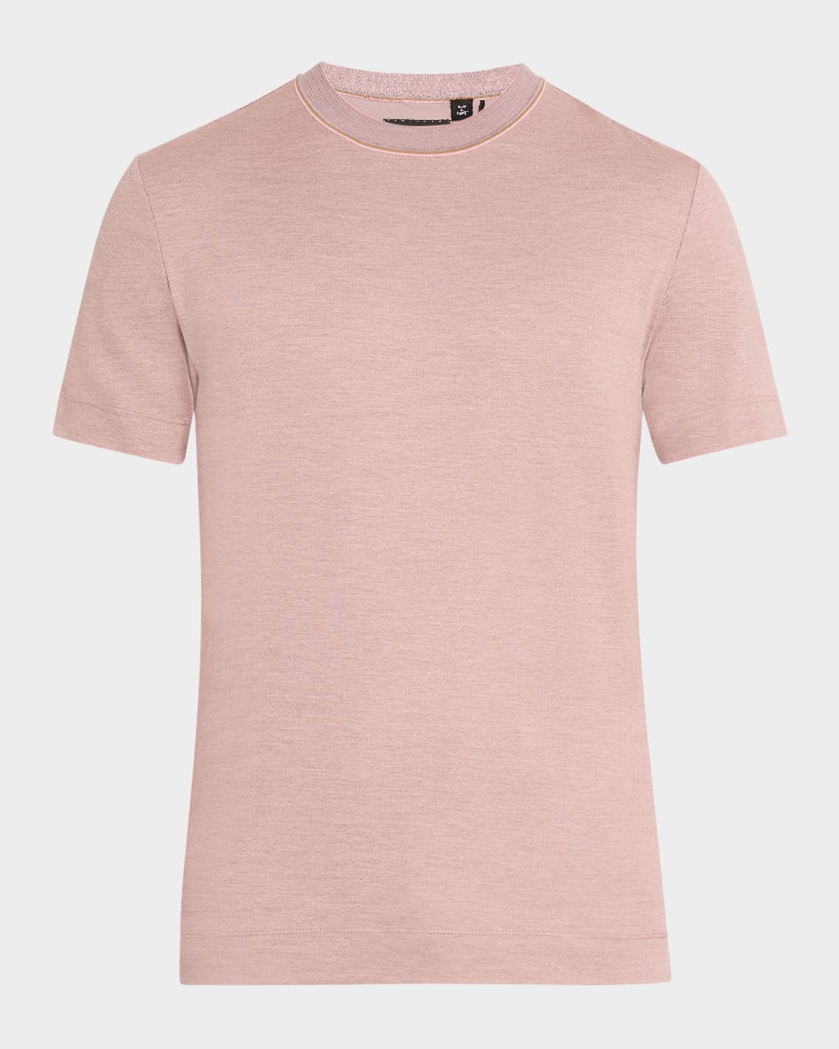 Boss Camel Men's Tesar Cotton And Silk T-shirt In Pastel Pink