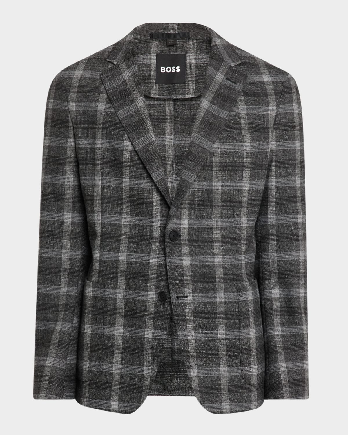 Hugo Boss Men's Hanry Plaid Flannel Sport Coat In Black