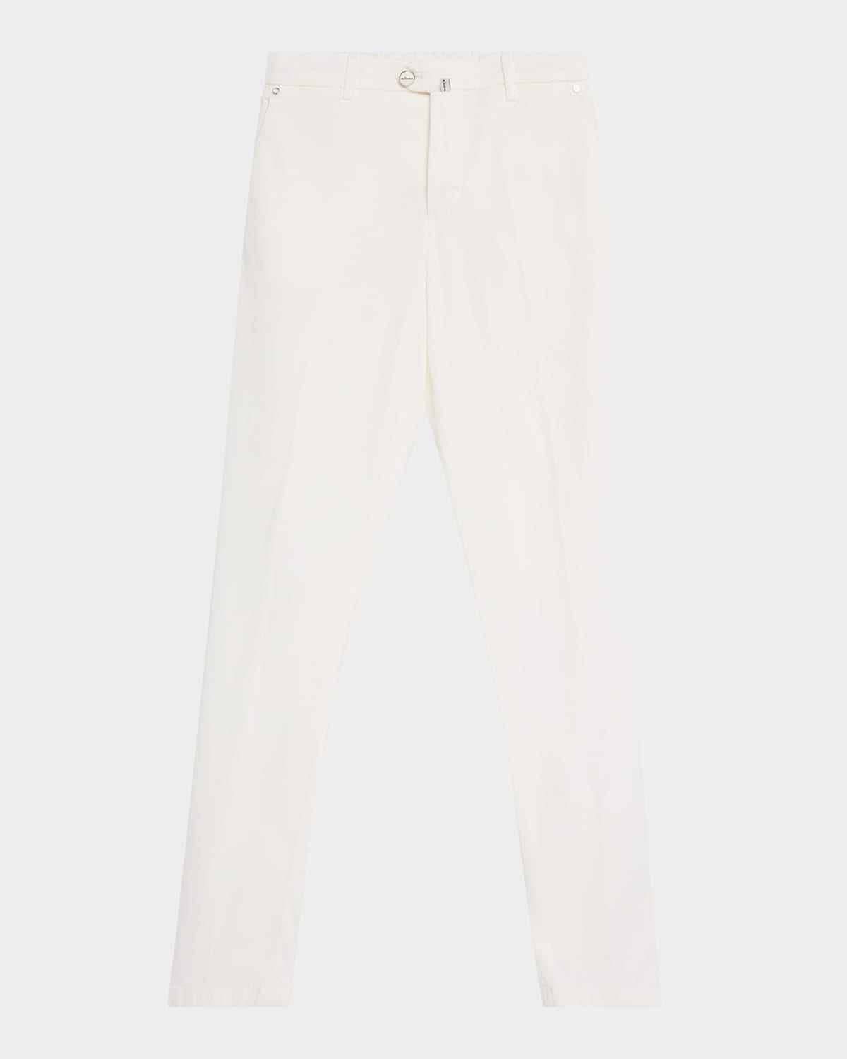 KITON MEN'S STRETCH WAISTBAND FLAT-FRONT TROUSERS 