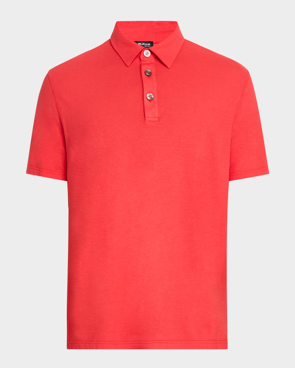 Shop Kiton Men's Cotton Polo Shirt In Red