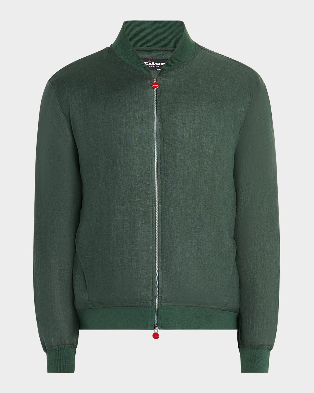 Kiton Men's Solid Linen Blouson Jacket In Multi
