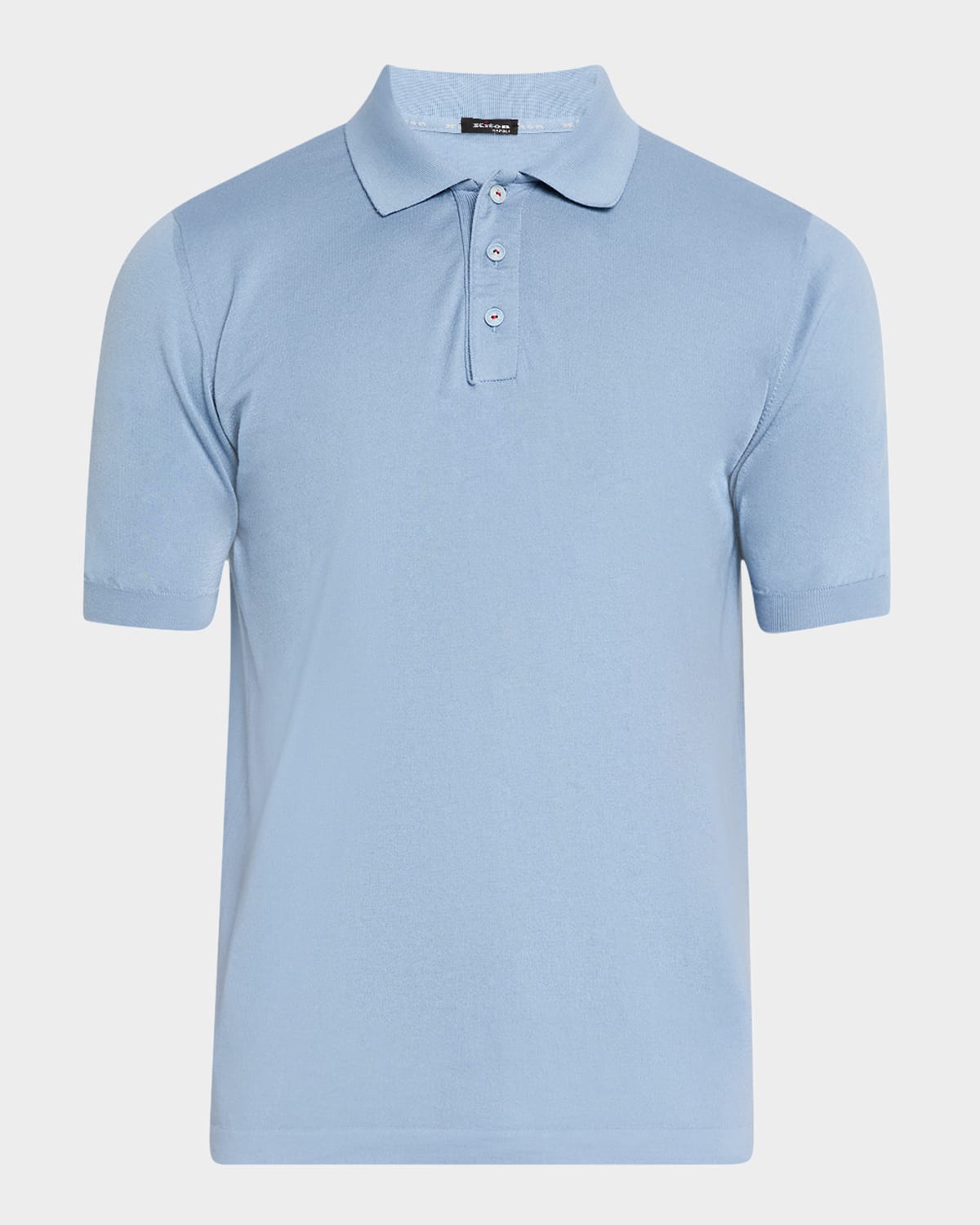 KITON MEN'S COTTON SLIM FIT POLO SHIRT 
