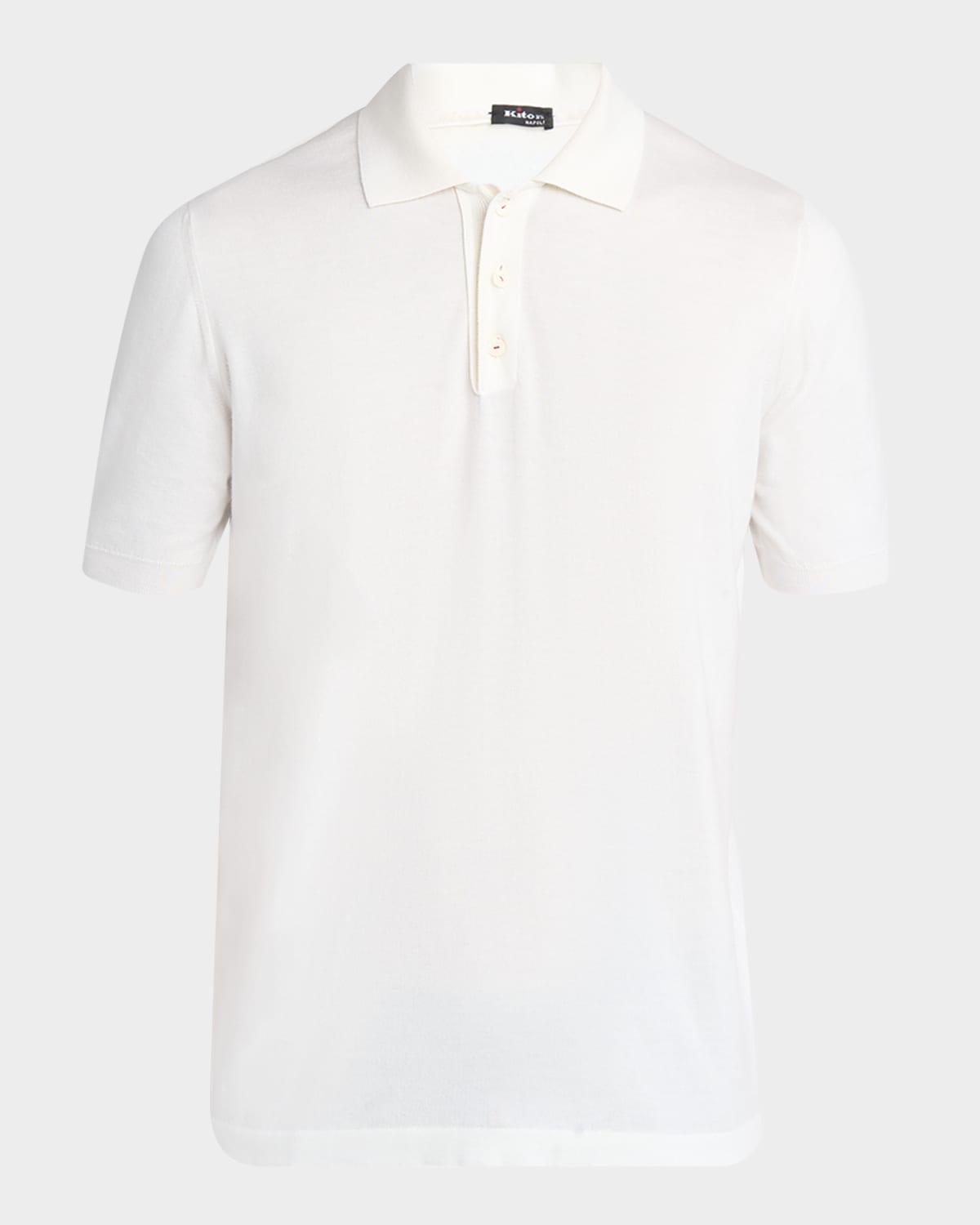 KITON MEN'S CONTRAST-STITCH POLO SHIRT 