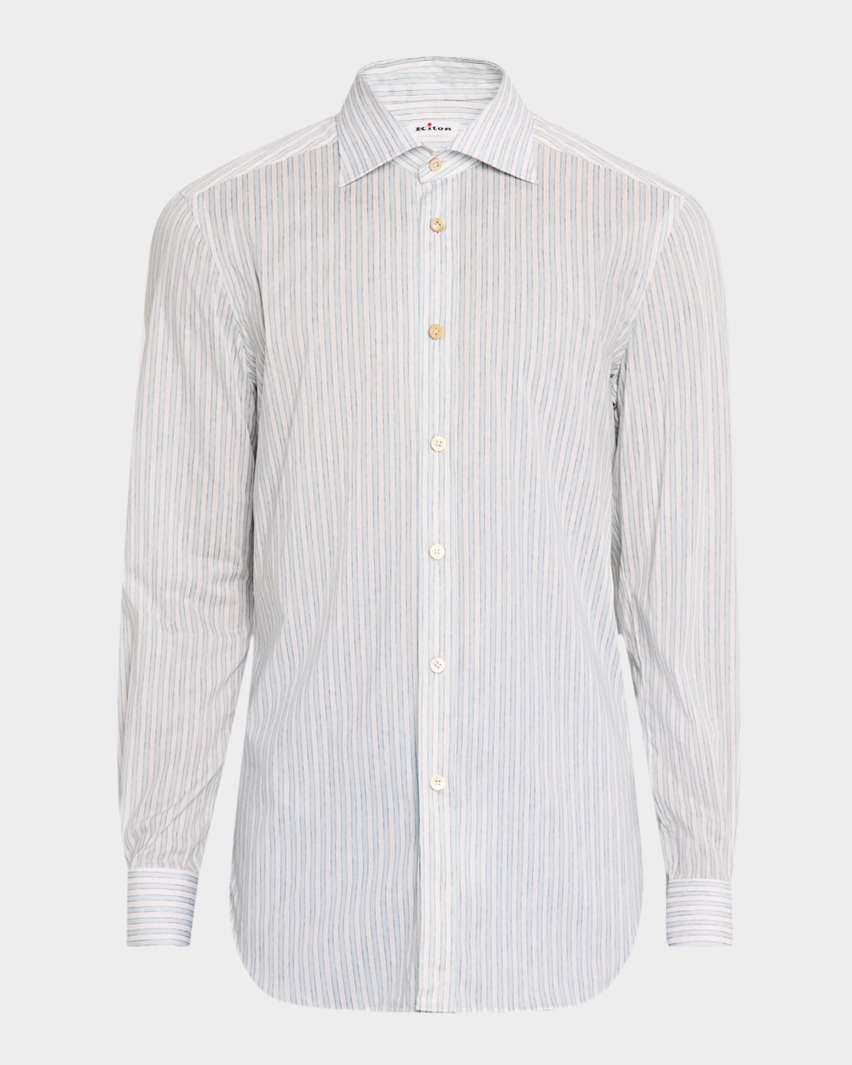 KITON MEN'S COTTON PAINTED STRIPE SPORT SHIRT 