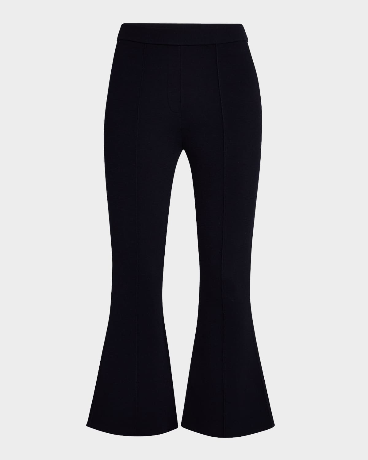 3.1 Phillip Lim Compact Rib Pull-on Crop Kick Flare Pants In Midnight