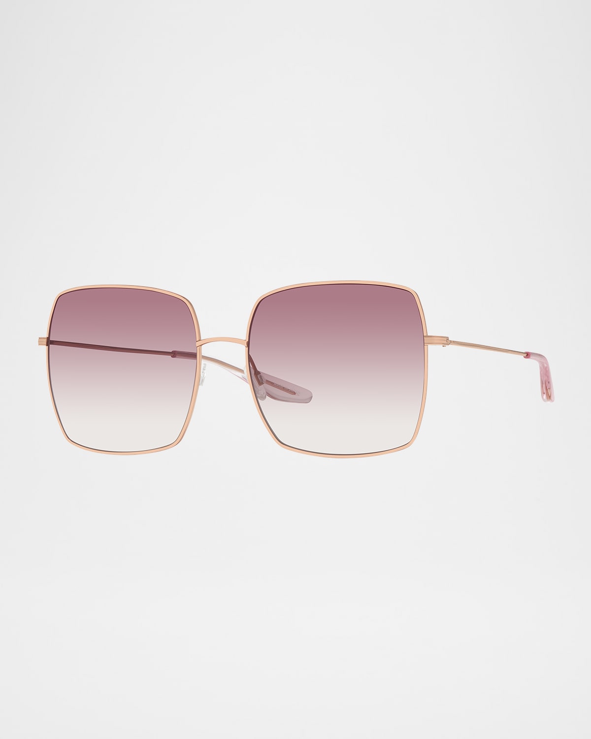 Barton Perreira Folasade Titanium Square Sunglasses In Folasade Rose Gold Cassis
