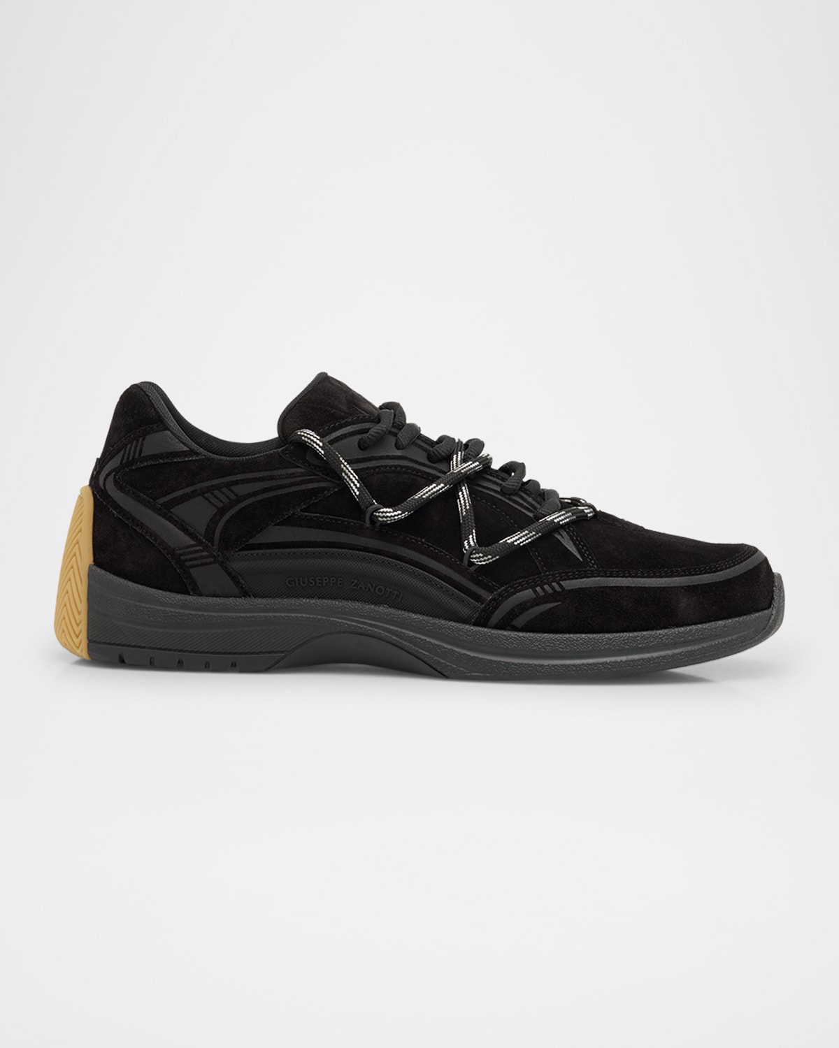Giuseppe Zanotti Men's Gz Trail Suede Low-top Sneakers In Nero