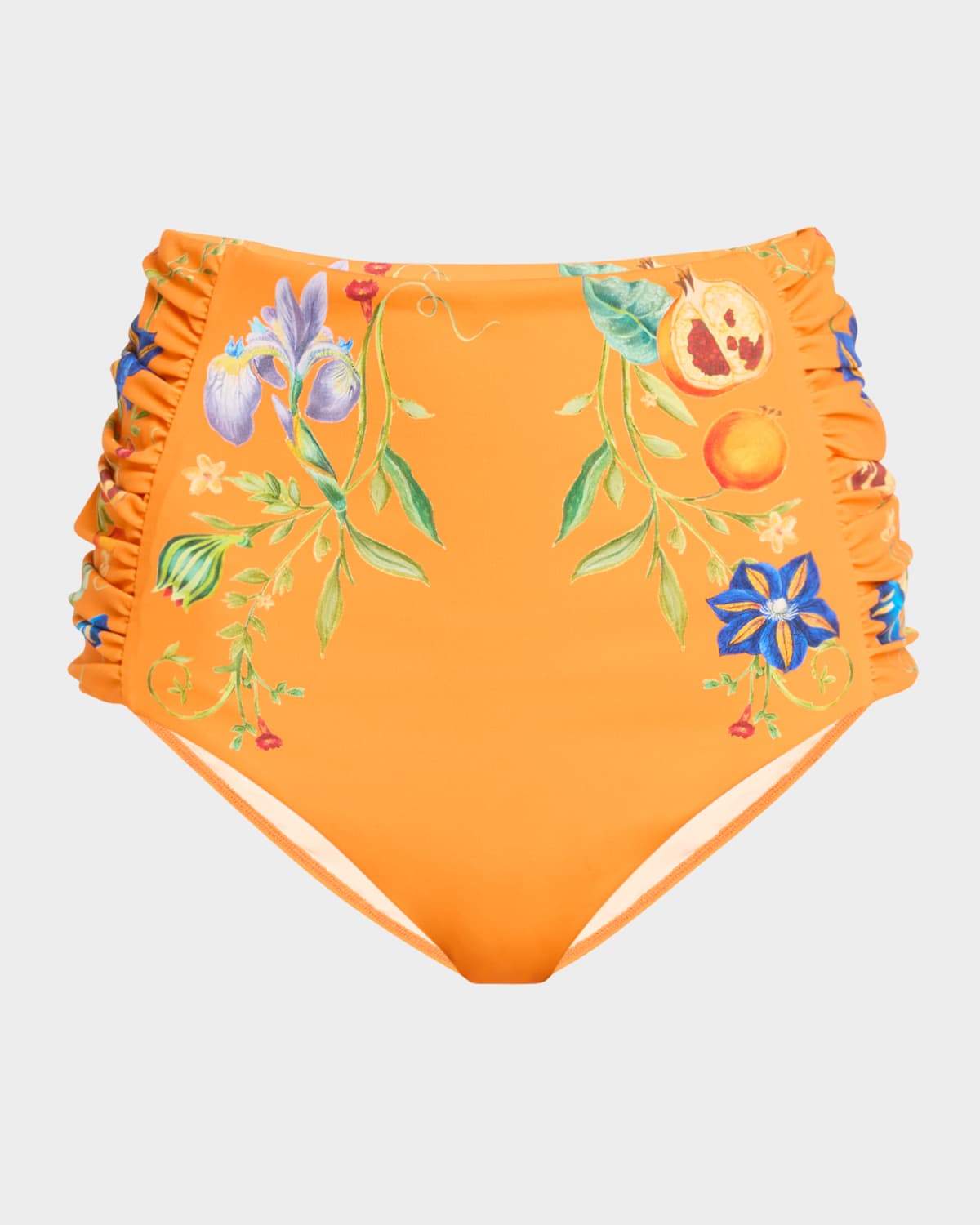 Alemais Flores High Waisted Briefs Tangerine In Tangerine