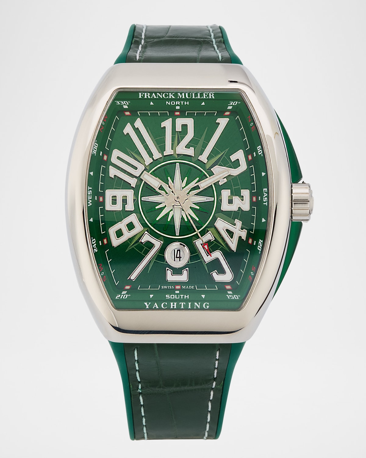 Men's Vanguard Yachting Green Stainless Steel 44mm Watch