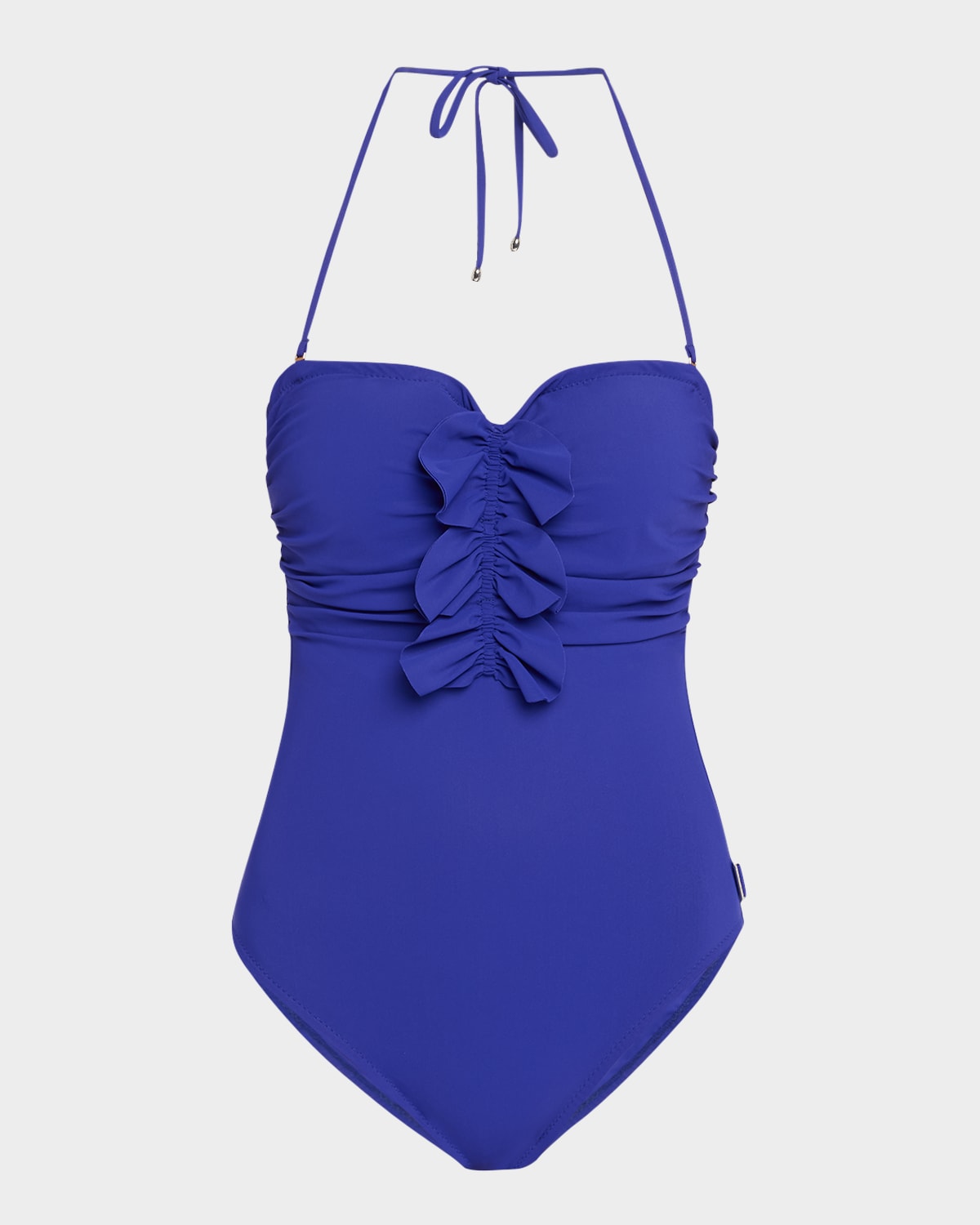 Ruffled Bandeau One-Piece Swimsuit