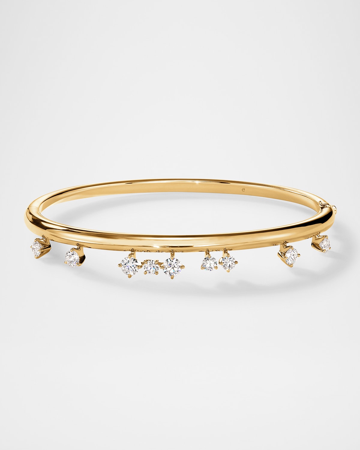 Barre 18K Yellow Gold Floating Diamond Bangle