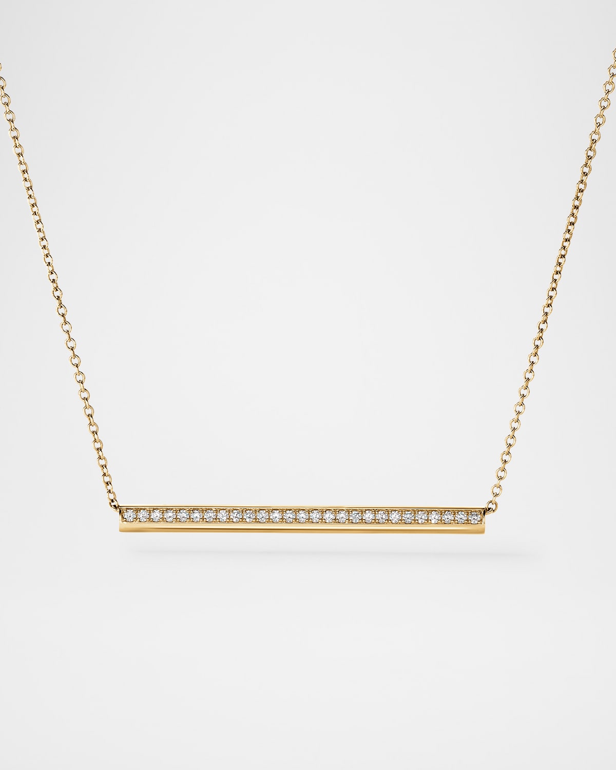 Barre 18K Yellow Gold Diamond Pendant Necklace